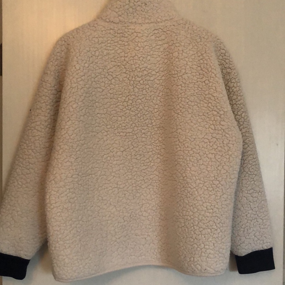 Tommy Hilfiger Fleece Quarter Zip Red Blue Long Sleeve Pullover Sweater Size L - Picture 6 of 12